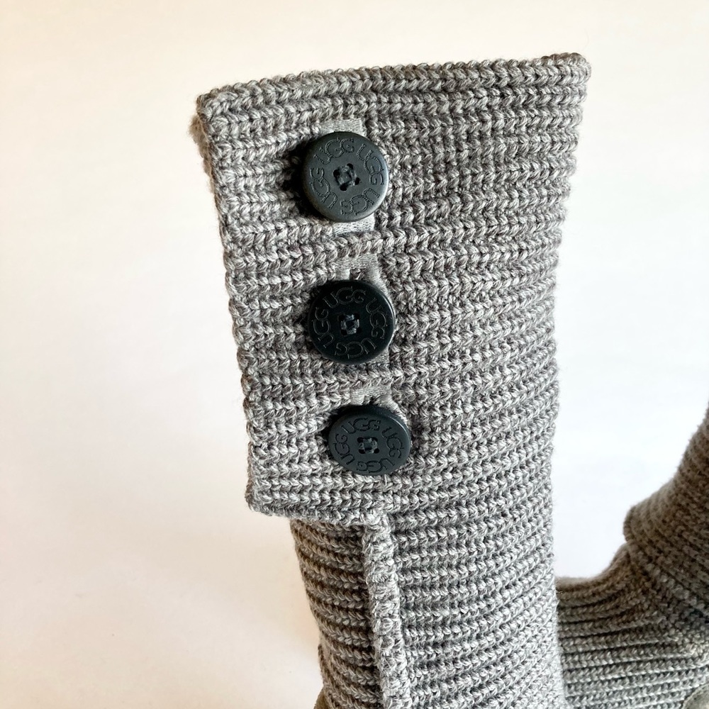 UGG Grey WoolKnitted Knee High Boots size 6 - Picture 13 of 13